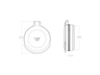 Vector Optics výklopná krytka 56mm kovová Vector Optics výklopná krytka 56mm kovová