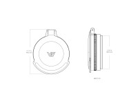 Vector Optics výklopná krytka 50mm kovová Vector Optics výklopná krytka 50mm kovová