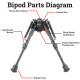 Vector Carbon Bipod Pivot (výkyvné) 6" - 9"