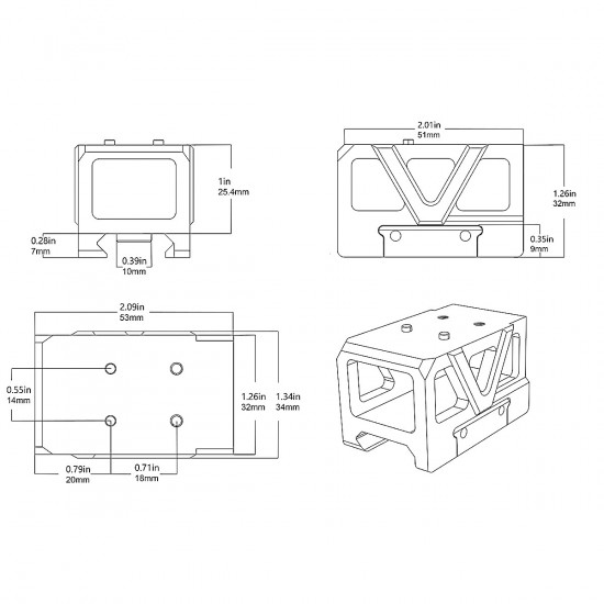 Vector GIN Riser Mount pre kolimátor - Frenzy