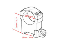 Vector Optics 25,4mm krúžky 1" vysoké