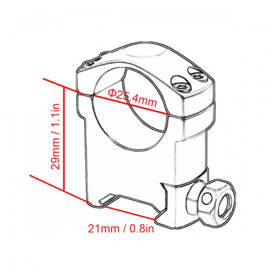 Vector 25,4mm krúžky 1" vysoké