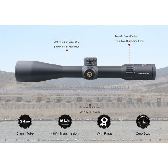 Puškohľad Vector Optics Continental 5-30x56 FFP