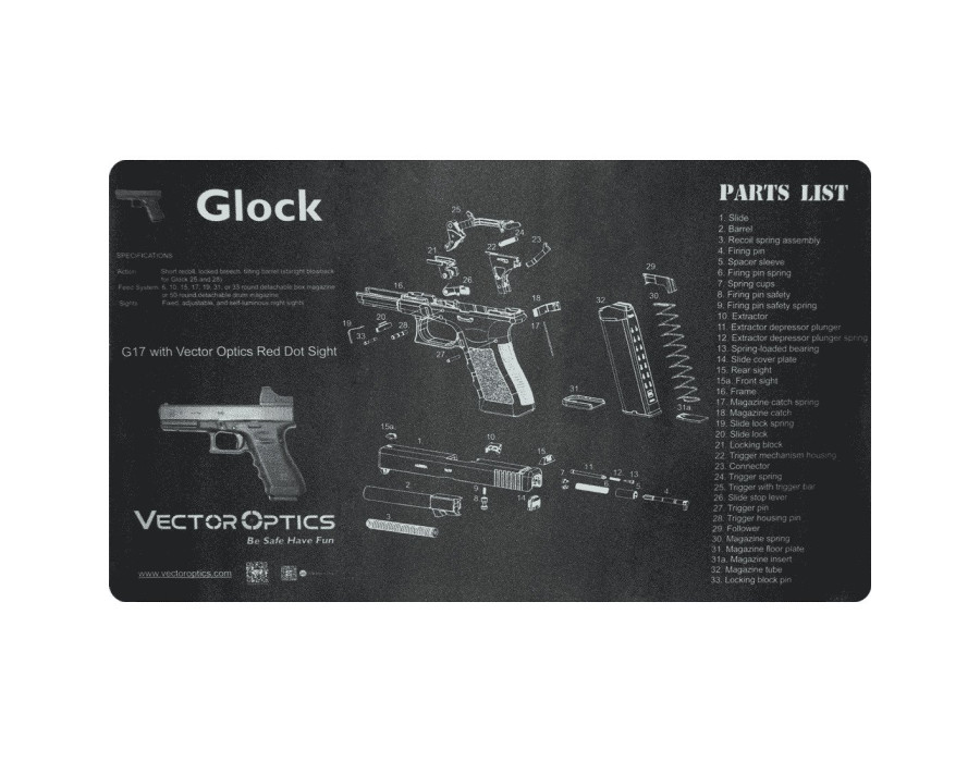 Vector Optics pracovná podložka Glock Vector Optics pracovná podložka Glock
