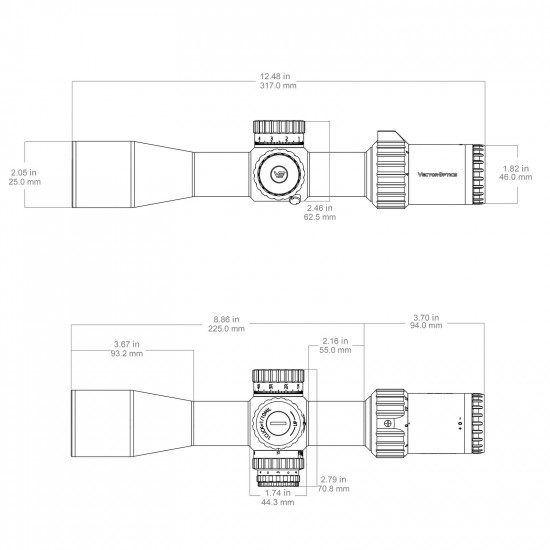 Puškohľad Vector Optics Tauron 4-16x44 HD FFP