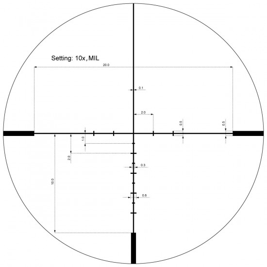 Puškohľad Vector Optics Continental x10 1-10x24i ED Fiber